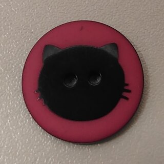 Knopf "Katze" 18mm pink