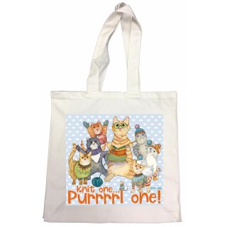 Cotton Canvas Bag "Knit one"