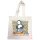 Cotton Canvas Bag "I Blooming Love Knitting"