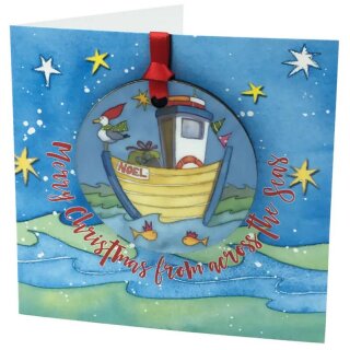 Christbaumkugel Karte "Christmas Ahoy"