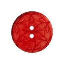 Knopf "Steinnuss Blume" 23 mm rot