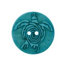 23mm Polyesterknopf "Türkis"