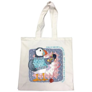 Cotton Canvas Bag "Yarn & Crochet Hook"