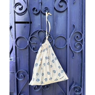 Knitters String Bag - Midnight Blue Flower