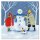 Weihnachtskarte "Snowman Building" 6er Pack