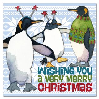 Weihnachtskarte "Penguins in Pullovers"