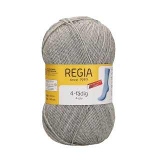 Regia 4-fädig uni 100g  1991 hellgrau meliert