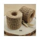 Raffia Garn gewickelt Dunkelbeige