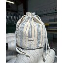 Knitter´s Project Bag - Striped Seersucker