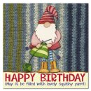 Karte "Knitting Gnome Birthday" CG04
