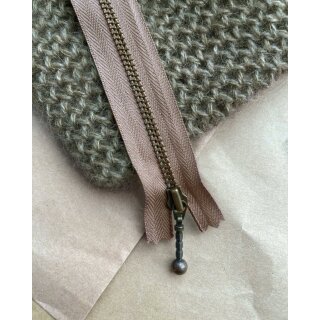 Reißverschluss 14 cm Hazelnut