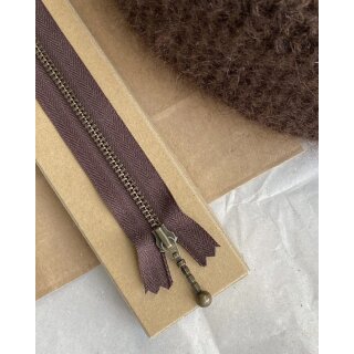 Reißverschluss 28 cm Chocolate Brown