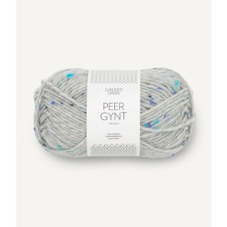 1502 lys Gråmelert m/Blå Tweed