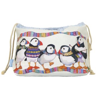 "Knitting Puffins"